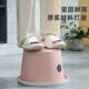 Student dormitory plastic bucket bathroom thickened round portable storage bucket household cleaning large capacity round bucket