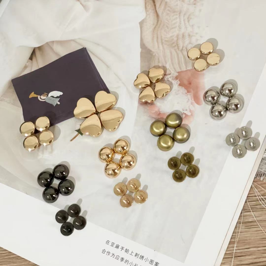 SCREW RIVET BAG ACCESSORY BAG FIXING SCREWS SOLID MUSHROOM NAILS LOVE HEART TYPE ROUND SCREWS WILLOW NAILS RIVETS