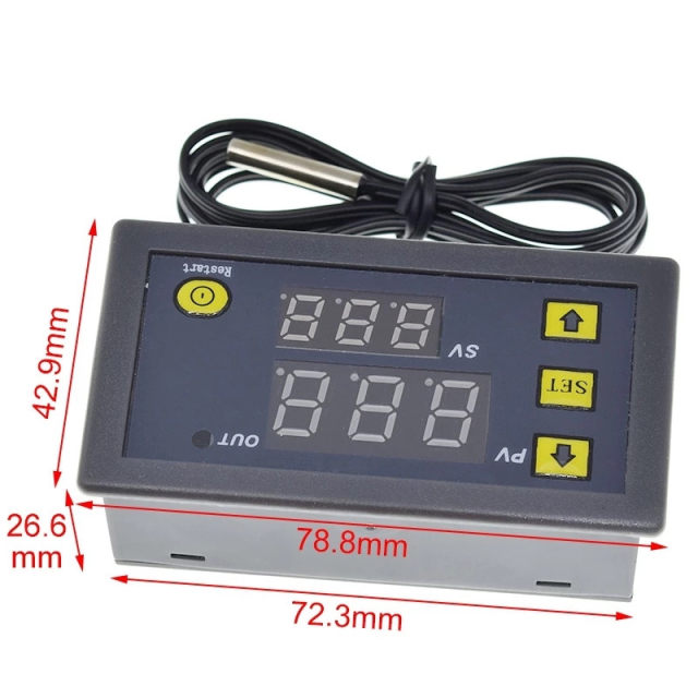 W3230 high-precision temperature controller digital display thermostat module temperature control switch micro 12V24V/AC220V