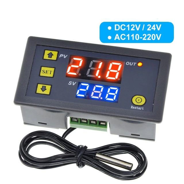 W3230 high-precision temperature controller digital display thermostat module temperature control switch micro 12V24V/AC220V