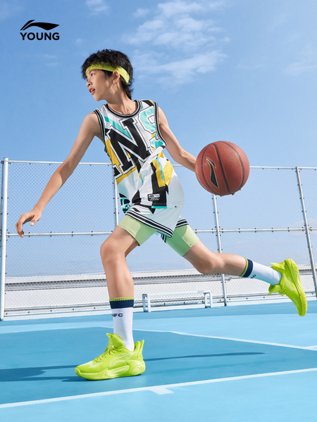 李宁儿童风影2V4专业训练篮球鞋2026新款男女童青少年运动鞋秋季 — 2