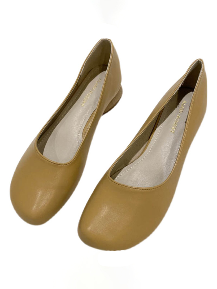 밀라노 스튜디오 2024 새로운 프랑스 레이디 다목적 두꺼운 뒤꿈치 엄지 발가락 인형 신발 얕은 입 플랫 여성 신발