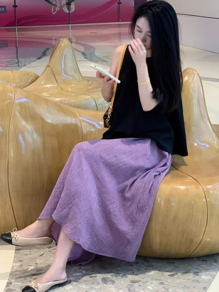 孕妇装夏装套装2026夏季法式名媛风遮肚显瘦大码上衣半身裙两件套 — 2