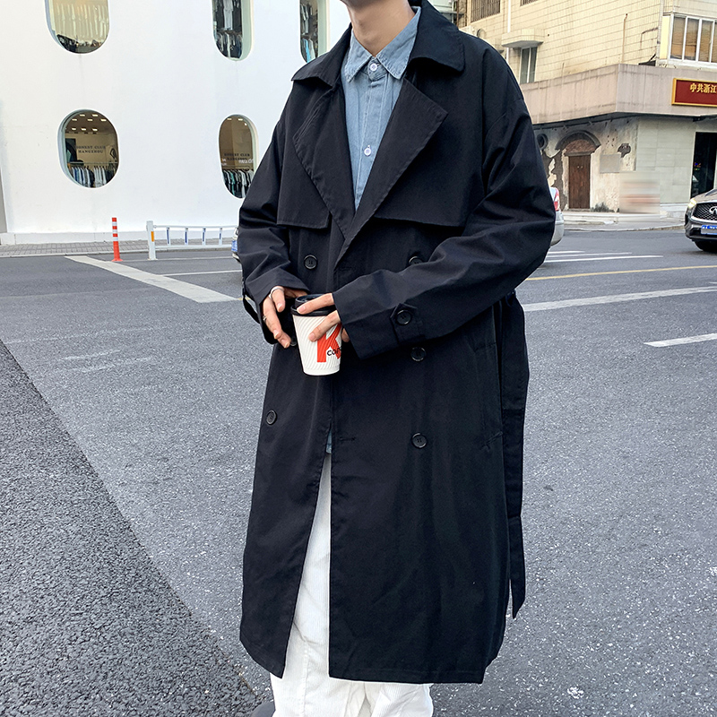 YOHJI YAMAMOTO TRENCH COAT MENS LAPEL JACKET SPRING AND AUTUMN 2023 NEW HANDSOME LUXURY COAT MID-LENGTH CAPE