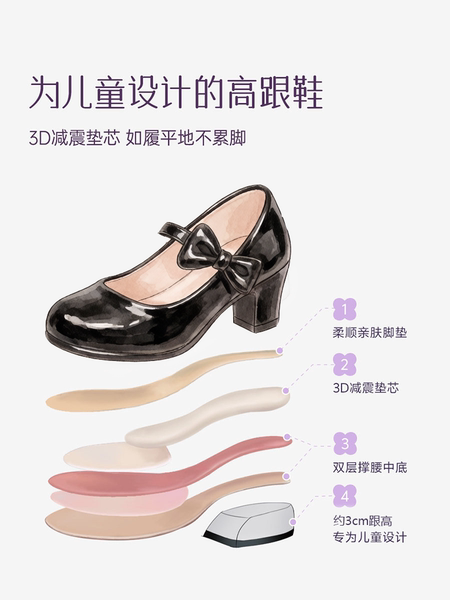 女童公主小皮鞋软底儿童2026新款女宝精致高端女宝配礼服漂亮秋季 — 3