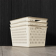 Desktop storage box Kitchen rectangular storage basket Cabinet Snacks Organizing Plastic basket Entrance dining table storage