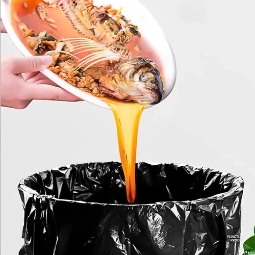 Портативный черный мусорный мешок для домашнего использования, большая форма для школьников, пластиковый жилет, увеличенная толщина