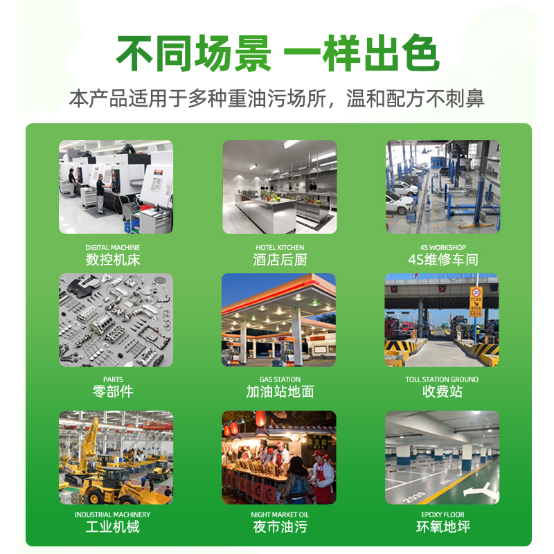 탈지제 강력한 금속 바닥 주방 연기 공작 기계 기계 산업용 유화 세척제 중유 얼룩 세척제