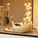 Creative resin cute bunny girl girl storage fruit tray practical handicraft ornament decoration gift