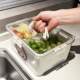 Harada Yuki's fresh-keeping box for food grade refrigerator special drain seal box large capacity food storage box with lid