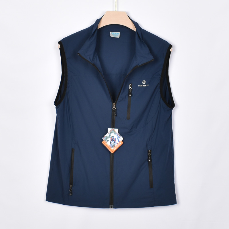 MENS VEST: NEW OUTDOOR QUICK-DRYING VEST IN SUMMER ELASTIC BREATHABLE COMFORTABLE MULTI-POCKET LIGHT AND THIN HORSE CLIP TRAVEL AND LEISURE