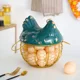 Nordic ins chicken storage basket with lid, iron decorative egg storage box, portable kitchen portable shape