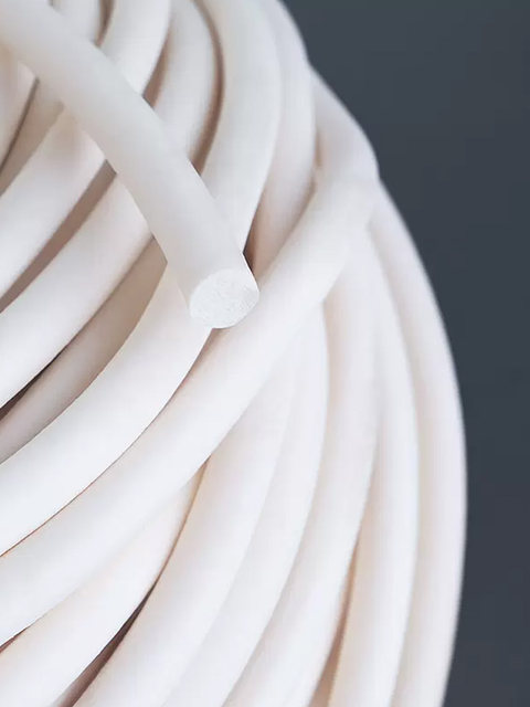 Silicone foamed round strips Soft Solid High temperature resistant anti-slip anti-freeze silicone strip sealing strips Silicone rubber sponge strips