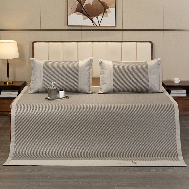 THICKENED HANDMADE RATTAN MAT COOL FEELING RATTAN MAT PE RATTAN MAT 15 METERS 1.8 M THREE-PIECE SET OF AIR-CONDITIONED MAT SUMMER MAT