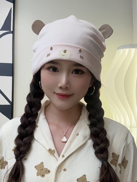 月子帽纯棉春秋孕妇产后防风帽子夏薄款发带产妇大头围吸汗妈妈帽 — 2