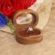 Solid wood walnut earrings jewelry ring jewelry jewelry storage box oval window acrylic proposal ring box