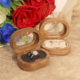 Solid wood walnut earrings jewelry ring jewelry jewelry storage box oval window acrylic proposal ring box