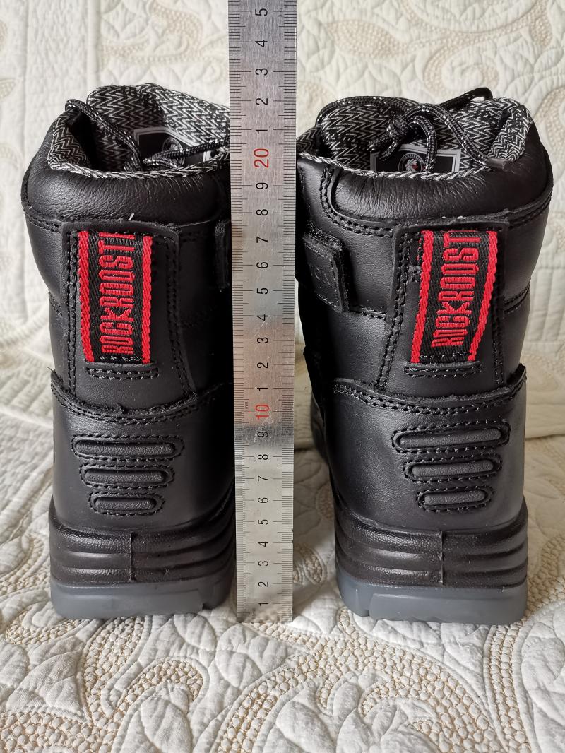 FOREIGN TRADE HIGH-TOP ANTI-SMASHING STEEL TOE SHOES LABOR PROTECTION BOOTS TOE LAYER COWHIDE SIDE ZIPPER SAFETY SHOES THICK WEAR-RESISTANT PROTECTIVE BOOTS