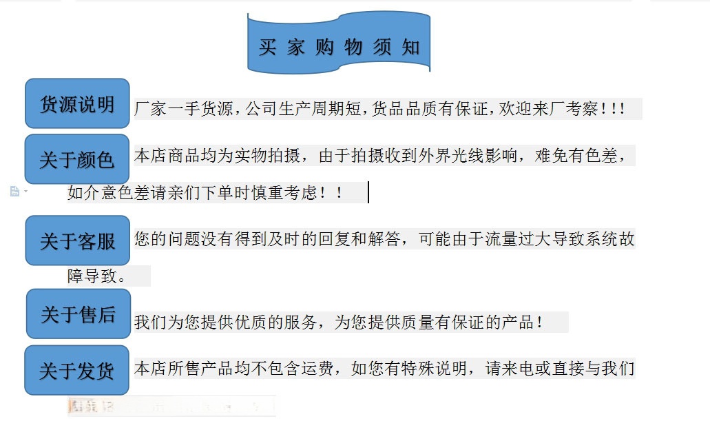 购货说明