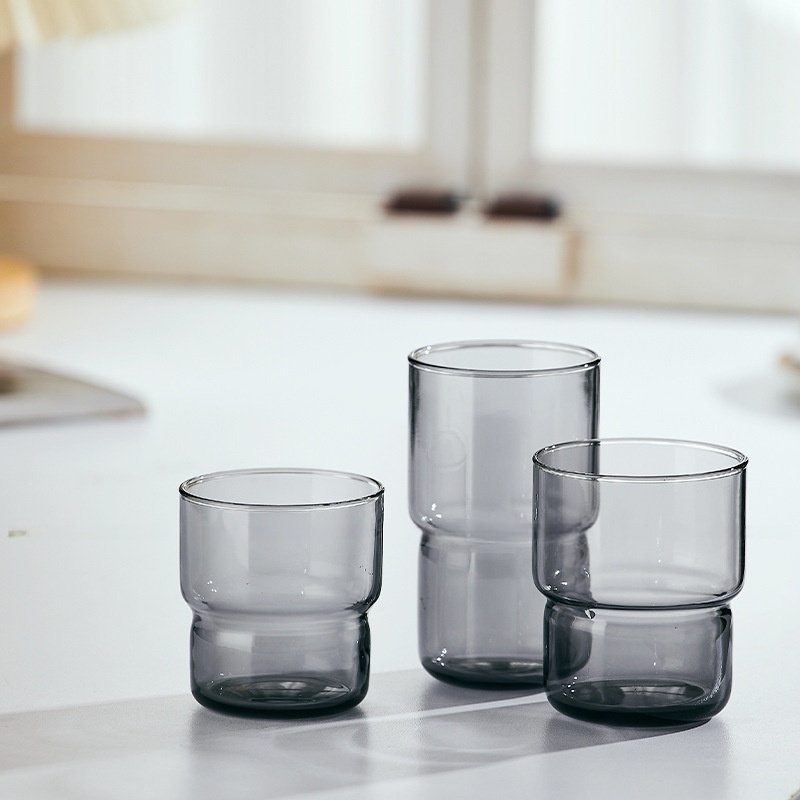 Taza de vidrio temperado a prueba de explosiones resistente a altas temperaturas, taza de agua de leche y café, taza de enjuague bucal de hotel de alta calidad, fabricación de patrones