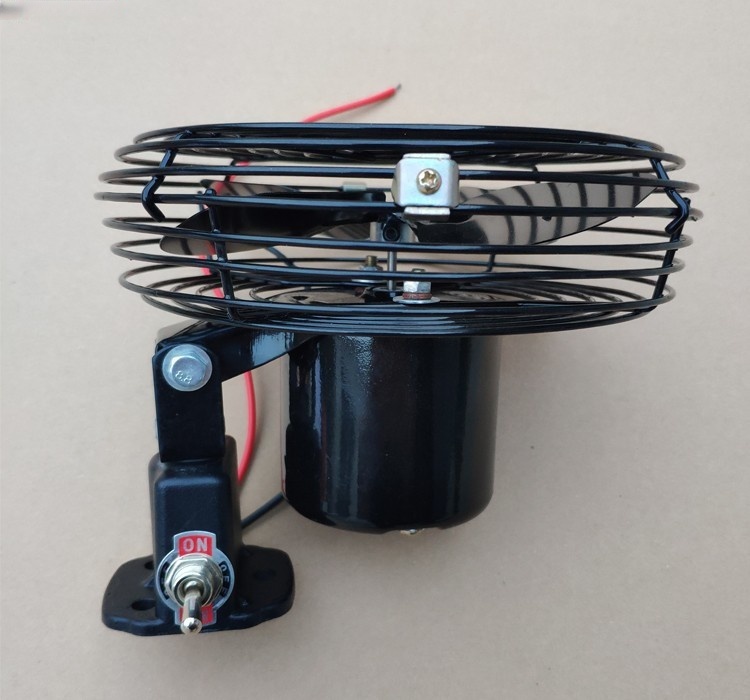 Construction vehicle fan 12v24v, powerful cooling fan for large trucks, forklifts, cranes, excavators, strong wind metal electric fan