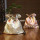 High-end handmade silk embroidered brocade bag portable drawstrings and jewelry jewelry Buddhist beads and jewelry storage small lucky bag
