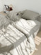 The shadow of the sun, genderless gray, simple, cotton, four-piece set, single, three-piece sheet, quilt cover, duvet cover, double