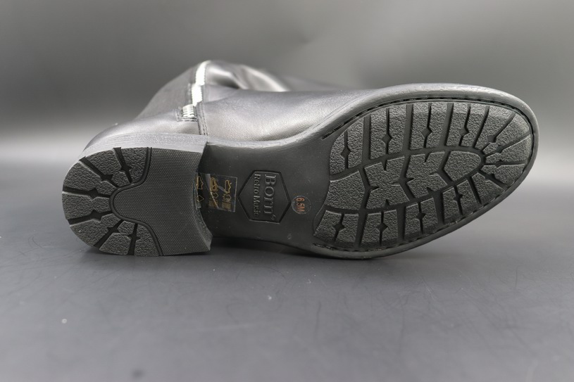 FOREIGN TRADE GENUINE ULTRA-LONG LOW HEEL OVER-THE-KNEE BOOTS FEMALE GENUINE LEATHER SIDE ZIPPER LEG TRIMMING ELASTIC BOOTS NET RED PLUS SIZE SKINNY BOOTS 42