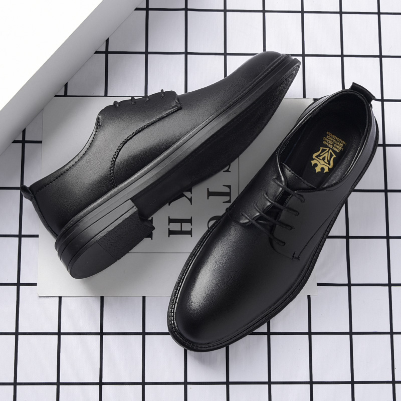 LEATHER SHOES MENS WINTER FASHION NEW TRENDY BUSINESS FORMAL WEAR MENS CASUAL BRITISH STYLE HEIGHTENED POINTED TOE WEDDING SHOES