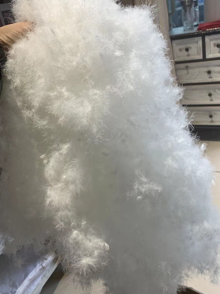 散装羽绒原料批发90 95%鸭绒鹅绒水洗大朵绒吊吊绒填充羽绒被衣服