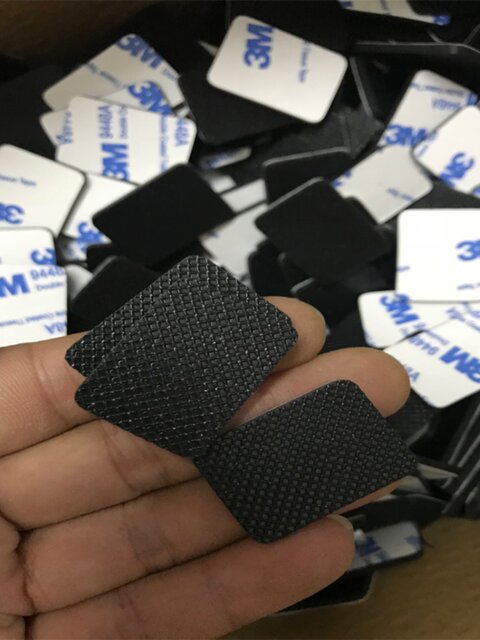Mesh silicone anti-slip gasket single-sided 3m back adhesive self-adhesive silicone rubber plate processing thickened wear-resistant mesh rubber pad