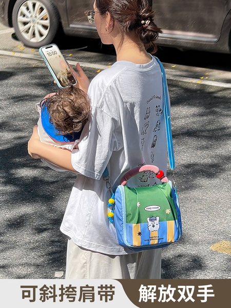 被这个斜跨妈咪包征服了！高级母婴外出轻便小巧婴儿奶瓶尿裤收纳 — 2