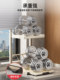 Youqin microwave oven storage rack pull-out kitchen rice cooker rack countertop multi-functional appliance oven storage rack