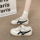 Женская обувь Net celebrity Forrest shoes, новинка 2025 года, размер 34, дышащая парусиновая обувь на одной педали, универсальная спортивная обувь для бега на плоской подошве mini 3