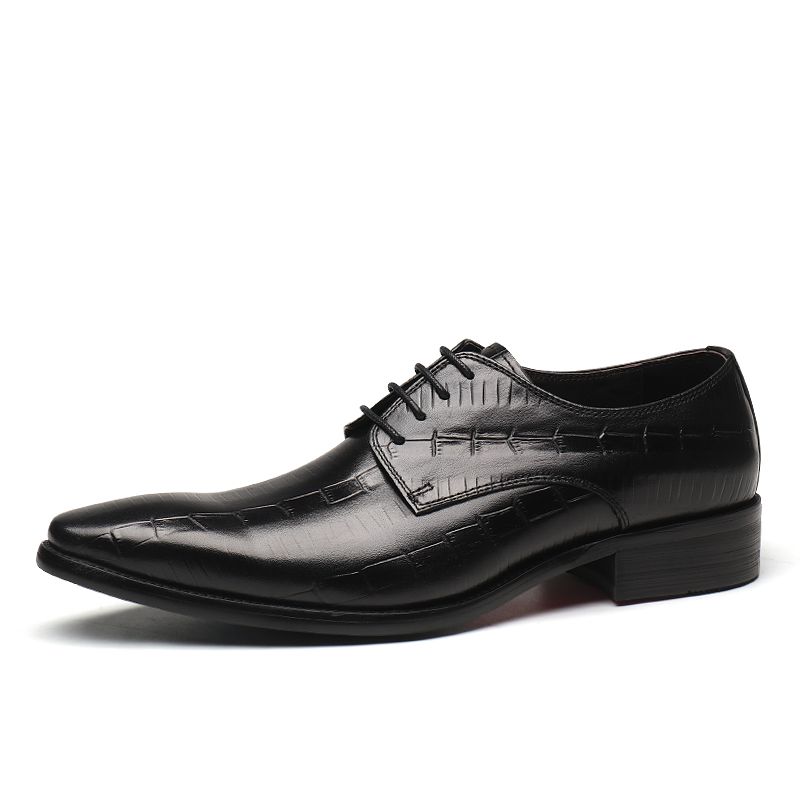 2021 NEW MENS LEATHER SHOES GENUINE LEATHER FORMAL WEAR BUSINESS BRITISH POINTED TOE FASHION TREND SINGLE LEATHER SHOES PERFORMANCE SHOES