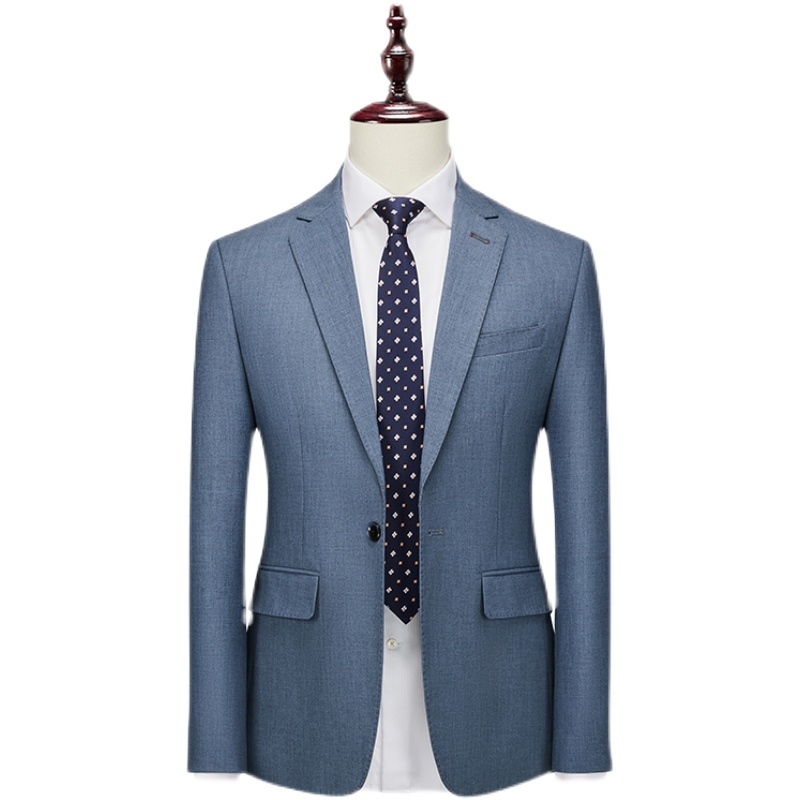 MENS BUSINESS CASUAL SUIT TWO-PIECE XZ103-222 TWO-PIECE SET-P200 GREY