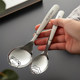 Ward Baekhui Food Grade 316 Stainless Steel Flat-bottom Spoon Large Capacity Spoon Household Spoon Children's Rice Spoon