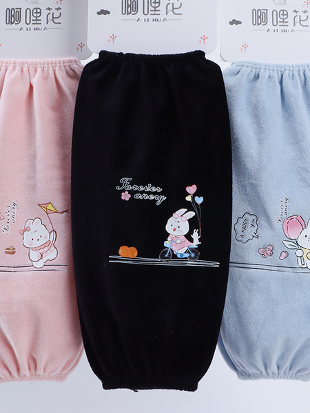 韩版袖套长款可爱女秋冬工作上班耐脏成人家务厨房防污羽绒服护袖