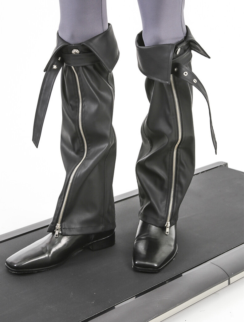 PURCHASING DENIM COTTON PU LEATHER BUCKLE LEG SLEEVE FASHIONABLE IT  PLUS POINTS STYLING