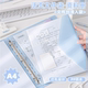 True Color A4 Loose-leaf Folder Porous Transparent Insert Data Book Data Book Storage Book Student Special Test Paper Storage Bag File Bag Collection Book Simple Ins Office Files Organization