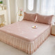 Ice-sensing beanie bed cover ice silk cool mat three-piece set princess-style air-conditioning mat machine-washed summer cool bed sheet