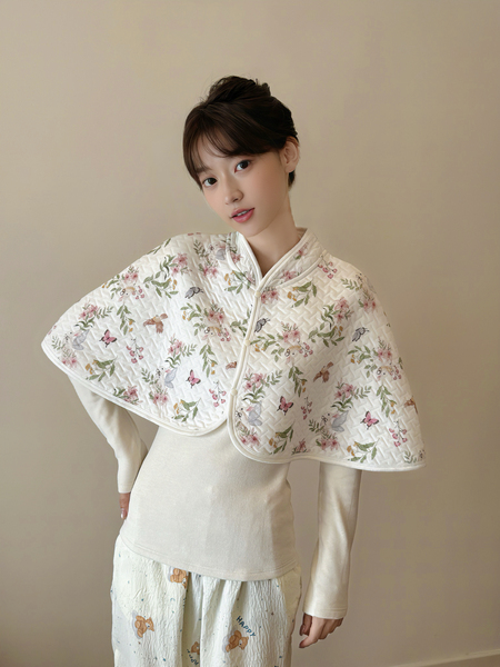 JQ婧麒空气棉月子披肩孕妇护肩纯棉空调房防寒哺乳斗篷产后喂奶秋 — 4