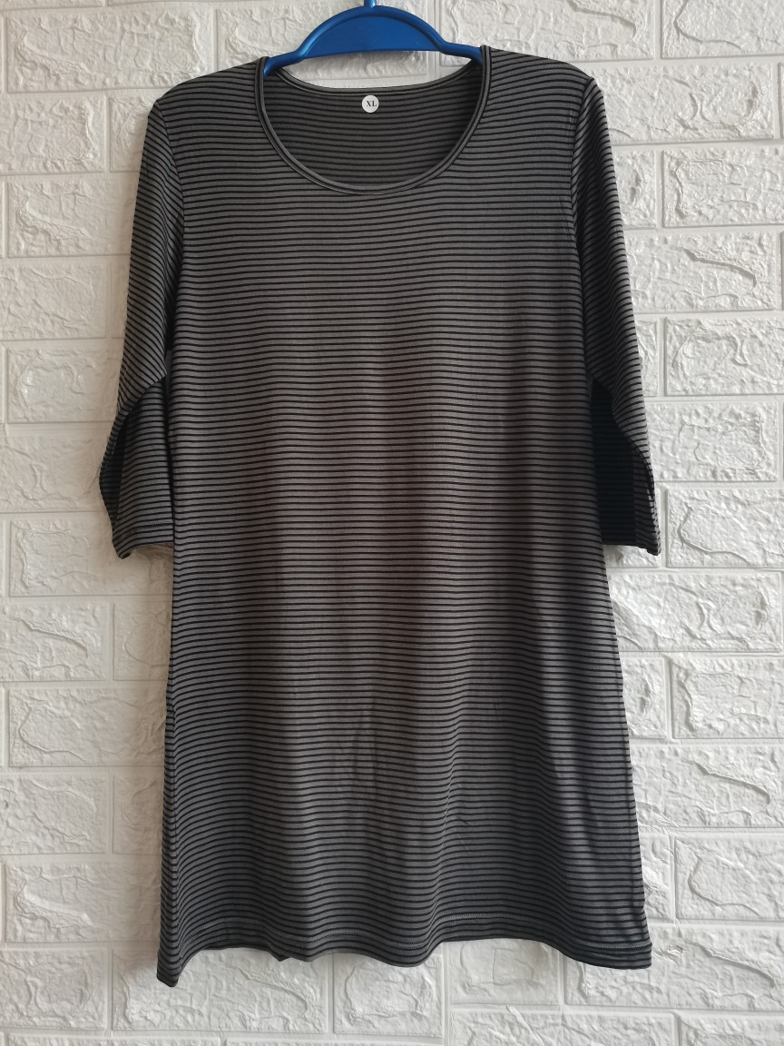 JAPANESE CUSTOMER FABRIC WOMENS CUPRA MID-LENGTH CROPPED SLEEVE T-SHIRT LOUNGEWEAR