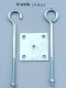 Detachable fan ceiling fan hook thickened thickened lengthened galvanized iron hook solid hook strong load-bearing lighting hook