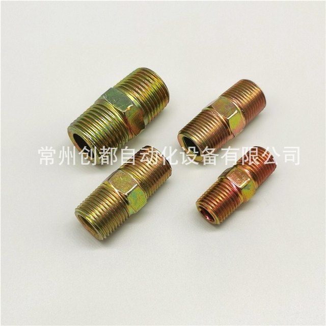 Hydraulic outer wire through direct carbon steel high pressure ZGRPT threaded teeth color zinc AC type D type O type 2346 minute 1 inch
