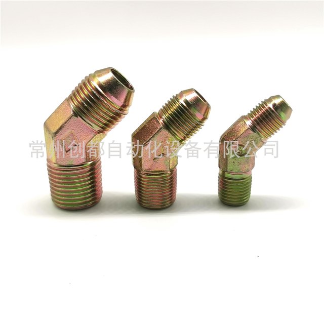 Hydraulic oil pipe joint carbon steel high pressure 45 degrees 135 degrees elbow flaring color zinc 2 minutes 3 minutes 4 minutes 6 minutes 1 inch