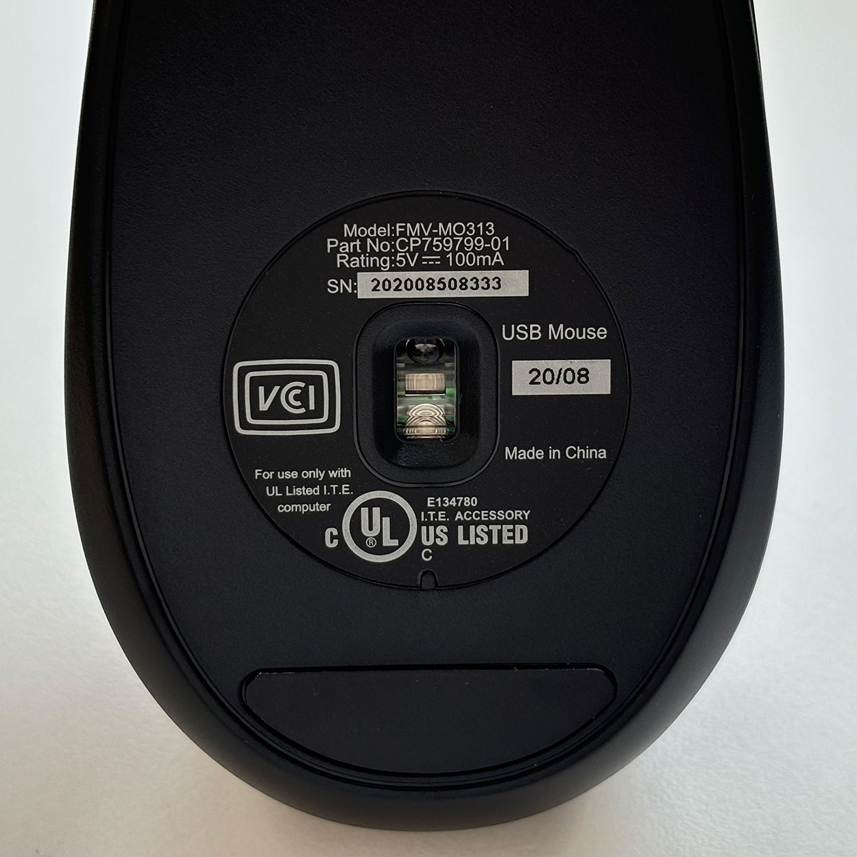 90CM 단기 FUJITSU 광학 5키 1000 DPI 사무실 학습 노트북 마우스 FMV-MO313