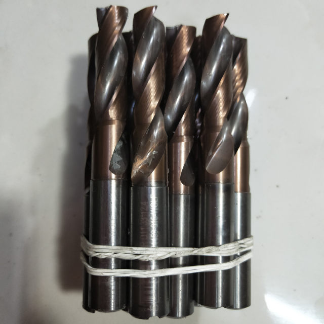 11.33MM used imported tungsten steel drill bit internally cooled integral alloy straight handle twist drill super hard titanium plated