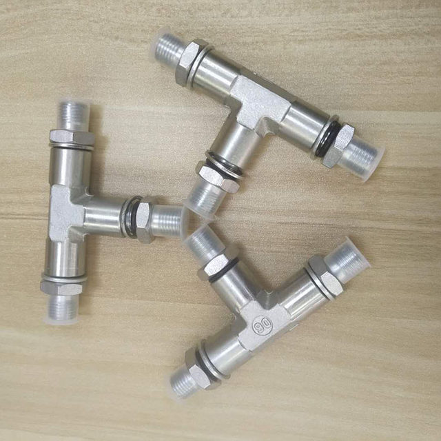 Carter Doosan Sany Excavator hook pump valve installation modified pipeline pressure measurement tee joint to wire shuttle valve accessories