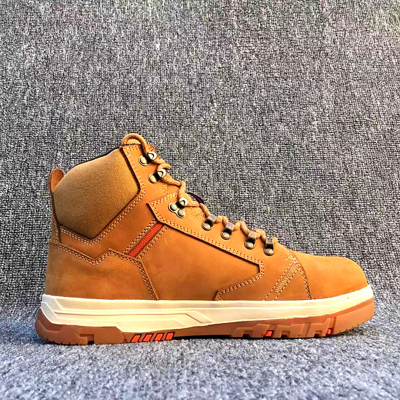 FOREIGN TRADE ORIGINAL SINGLE NUBUCK LEATHER MID-TOP ANTI-SMASHING LABOR PROTECTION SHOES ANTI-PUNCTURE TOOLING SAFETY SHOES OIL-PROOF WEAR-RESISTANT SOLID LARGE SIZE